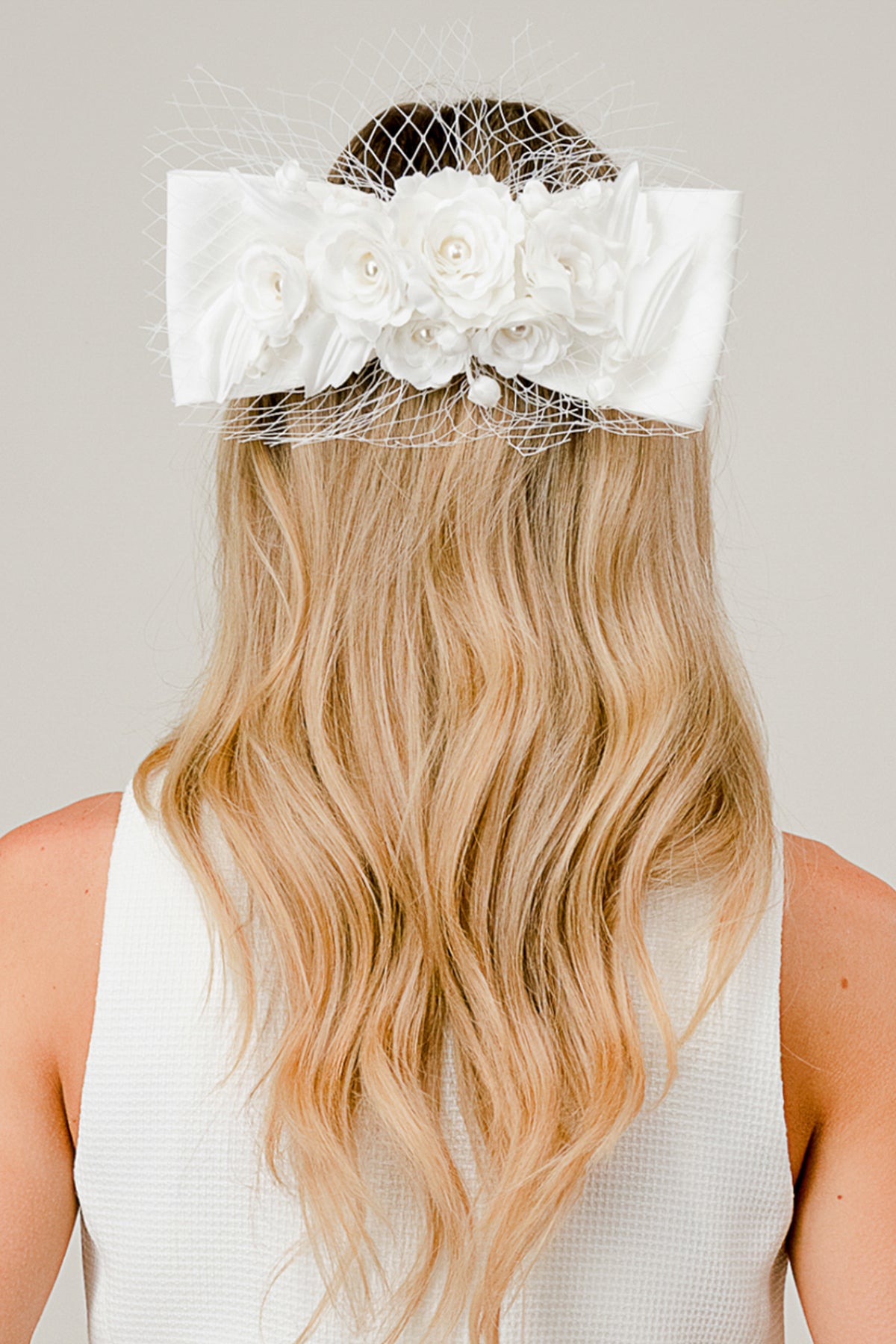 Vintage Floral Bow Hair Clip
