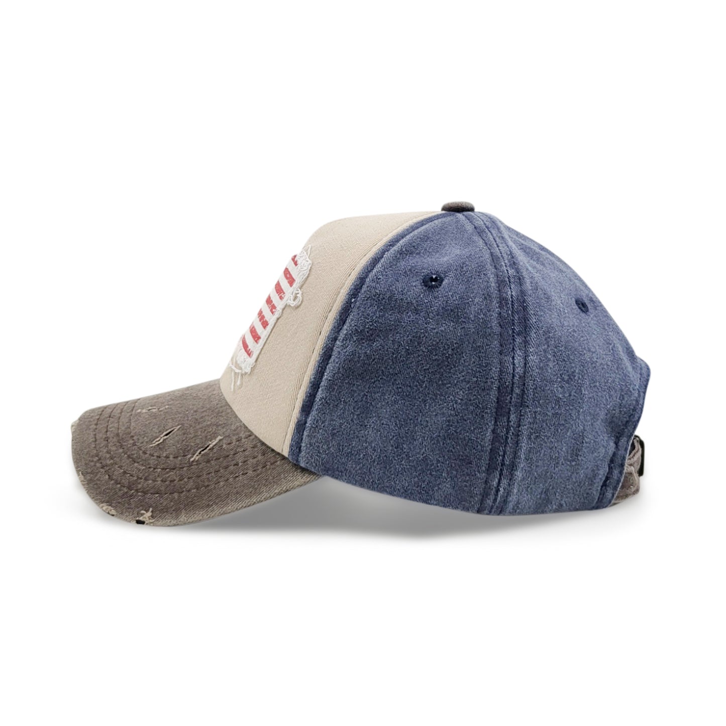 Brown/Blue Design Flag Cap