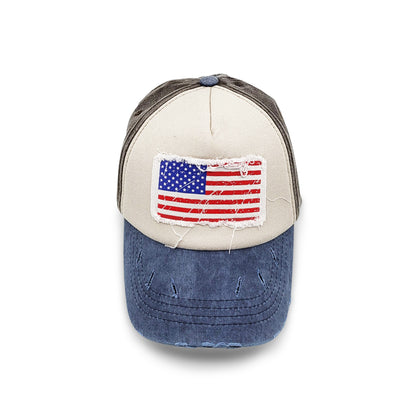 Brown Design Flag Cap