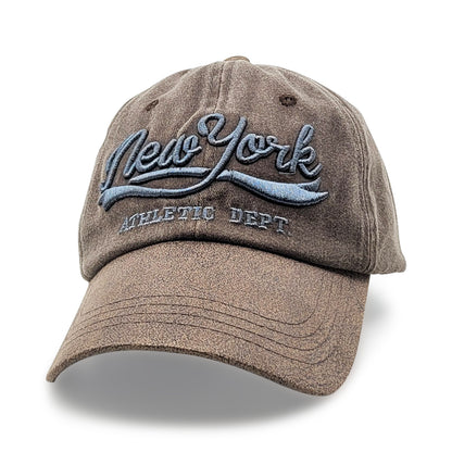 Brown New York Design Baseball Cap