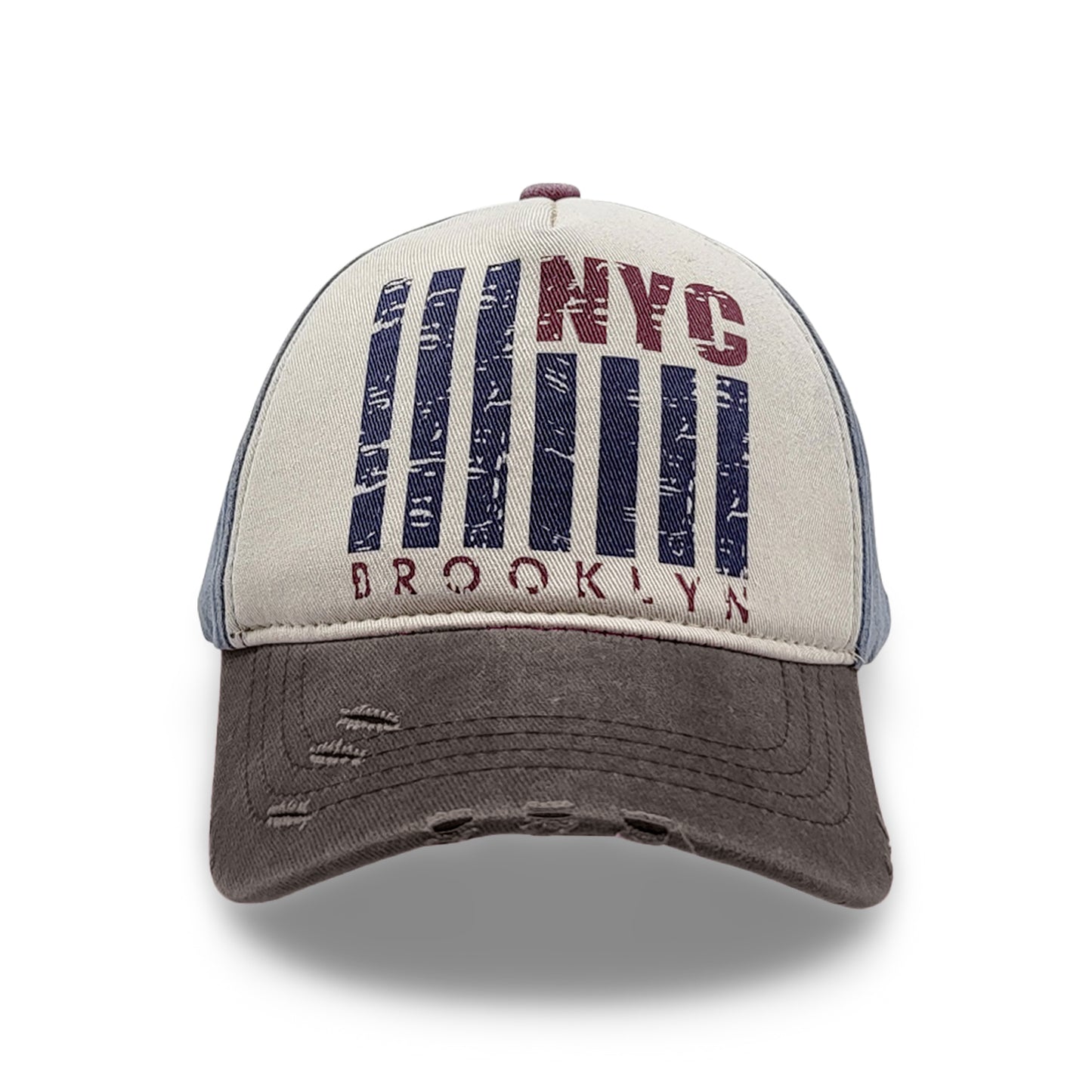 Blue Brown NYC Brooklyn Baseball Cap