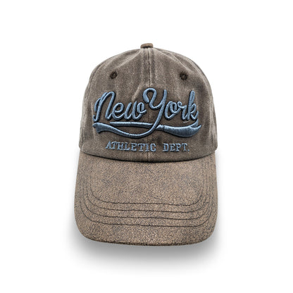 Brown New York Design Baseball Cap