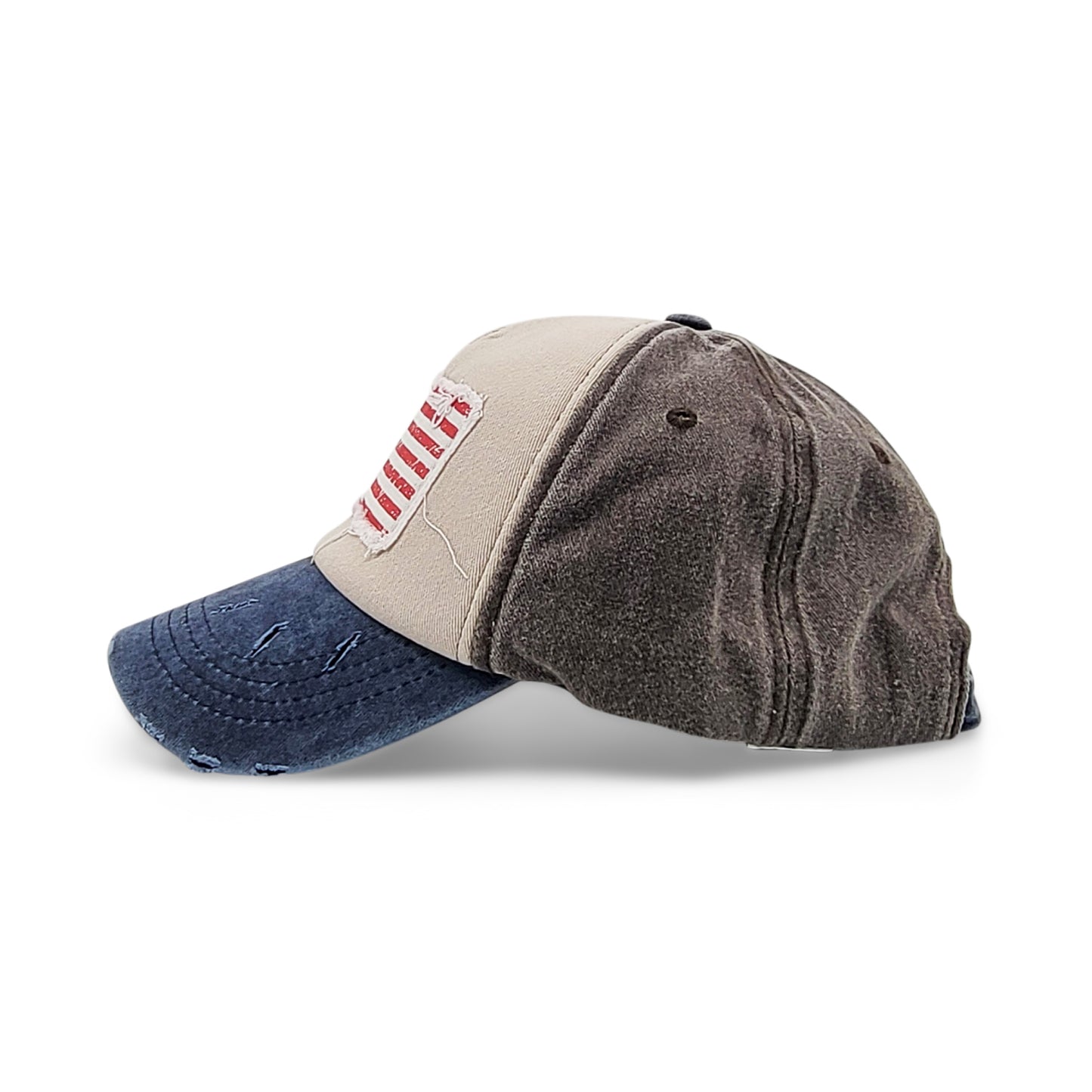 Brown Design Flag Cap
