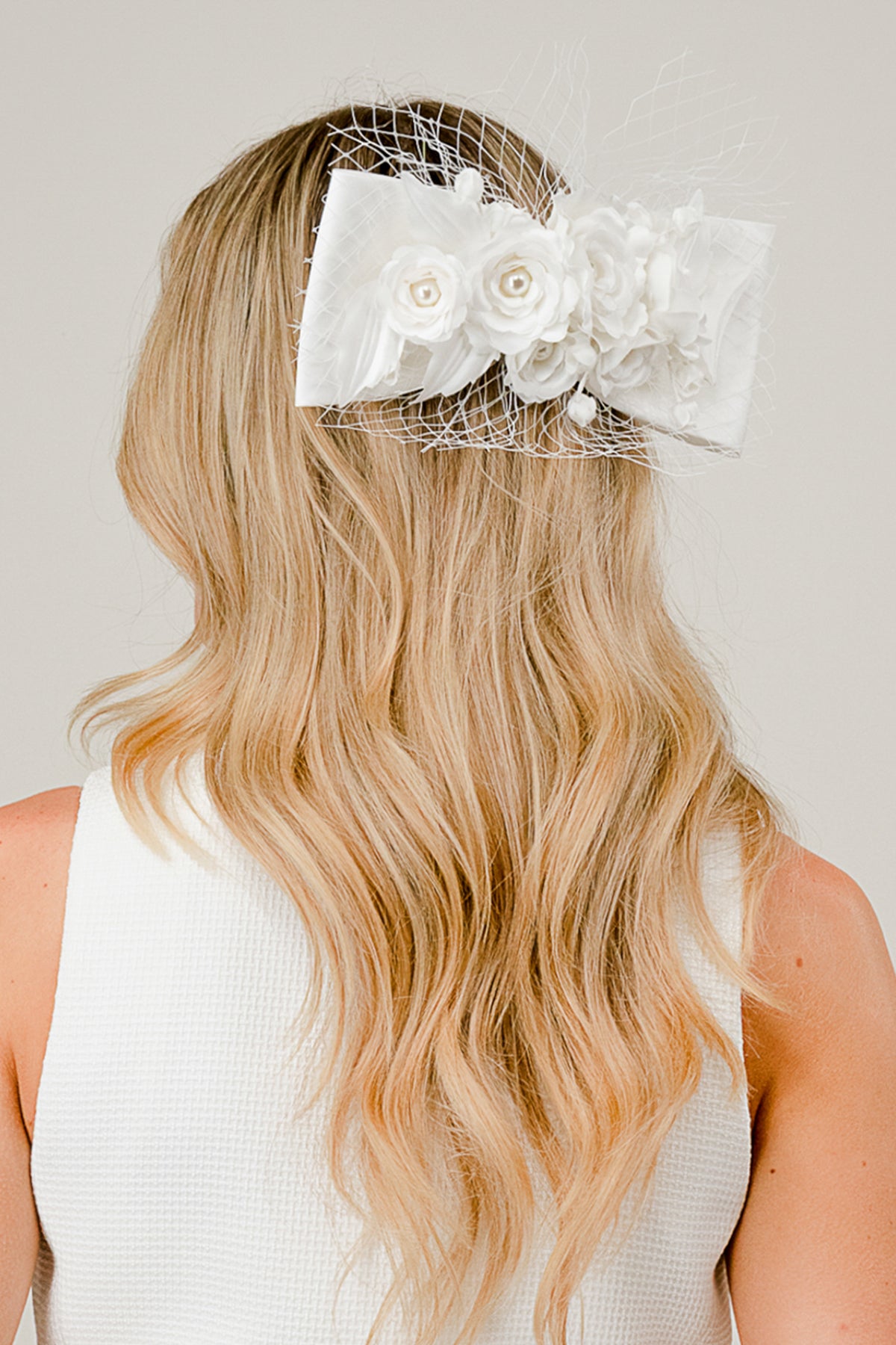 Vintage Floral Bow Hair Clip